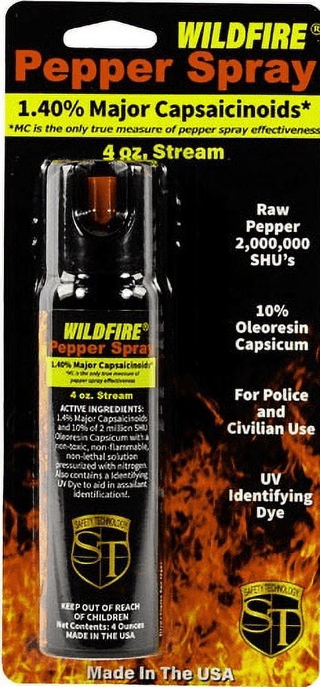 Wildfire 1.4% Mc 4Oz Pepper Spray Stream - Walmart.com