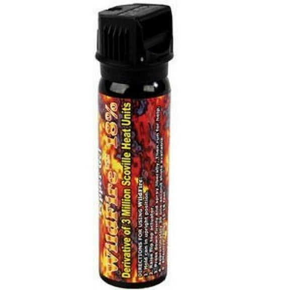 Wildfire 4 ounce 18% Flip top Actuator Pepper Spray Stream