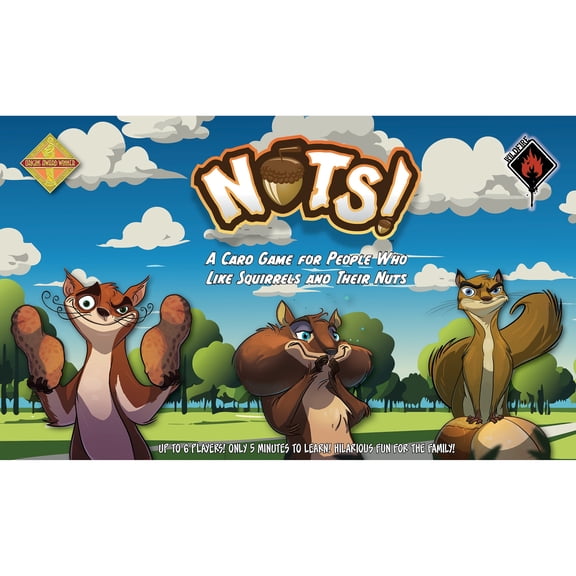 Wildfire Games: Nuts: 2nd Edition - Card Game, Playful Squirrel Theme, Take That Set Collection, Hand Management, Family Ages 8+, 2-6 Players, 15 Mins
