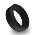 thumbnail image 1 of Wildfire Ring Beveled Silicone Ring for Men Women Wedding Band (Black, 14), 1 of 6
