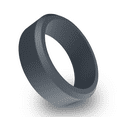 thumbnail image 1 of Wildfire Ring Beveled Silicone Ring for Men Women Wedding Band (Dark Grey, 10), 1 of 6