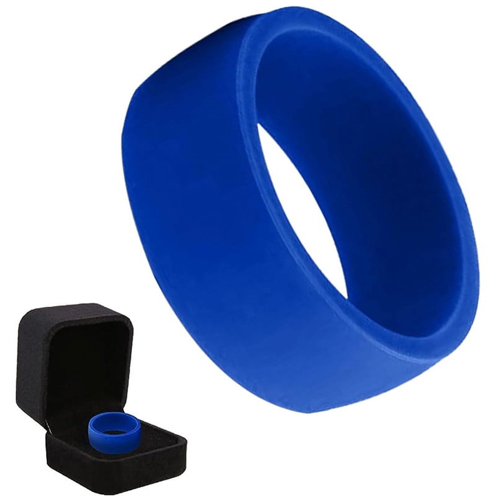 Wedding Band Men's Silicone Ring 8mm Carved Breathable