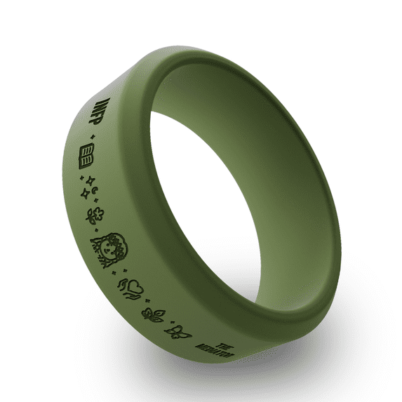 Wildfire Ring INFP Personality Types Beveled Silicone Ring for Men ...