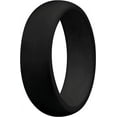 thumbnail image 1 of Wildfire Ring Neon Silicone Wedding Ring  Engagement Ring, Silicone Rubber Wedding Bands for Men Women, Anniversary Idea for Couples (Black - Plain, 7), 1 of 6