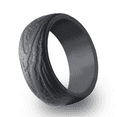 thumbnail image 1 of Wildfire Ring Personalized Silicone Wooden Design Wedding Ring Engagement Ring Silicone Rubber Wedding Bands for Men Women Couples Rings (Dark Grey, 8), 1 of 5