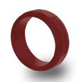 thumbnail image 1 of Wildfire Ring Silicone Square Wedding Ring, Engagement Ring, Silicone Rubber Wedding Bands for Men Women, Surprise Couples, Valentine's Day (Plain-Burgundy, 12), 1 of 6
