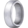 thumbnail image 1 of Wildfire Ring  Silicone Wedding Ring Engagement Ring Silicone Rubber Wedding Bands for Men Women Anniversary Couples Gift (Silver- 1 Ring 11), 1 of 6