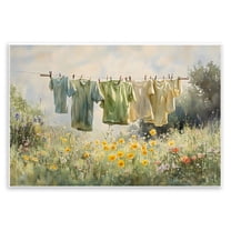 Stupell Industries Wildflower & Backyard Laundry Wall Plaque Art, design by Creative Studio, 13 x 19
