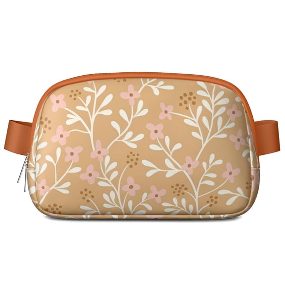 Wildflower & Bee Waist Bag – Aesthetic Fanny Pack with Vintage Botanical Art, Country Garden Inspired Design