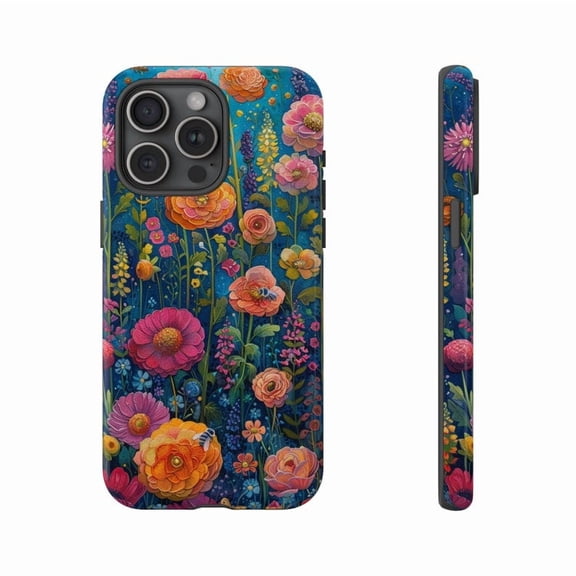 Wildflower Bee iPhone Case Whimsical Garden Floral Nature with iPhone 17 to 11 Pro Max