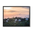 thumbnail image 1 of Wildflower Blossoms Sunset Sky Landscape Photograph Black Framed Art Print Wall Art, 1 of 7