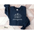 thumbnail image 1 of Wildflower Book Sweatshirt , Book Lover Sweatshirt, Floral Book Tee, Reading Sweatshirt, Graphic Sweatshirt, Book Readers Gift, Small book, 1 of 9