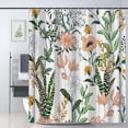 thumbnail image 1 of Wildflower Botanical Shower Curtain for Bathroom Decor Floral Flower Plant Green Leaves Bathroom Accessories 72x72in, 1 of 7