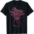 thumbnail image 1 of Wildflower Botanist Aesthetic Cottagecore Flowers Girls Dark T-Shirt Black Medium, 1 of 4