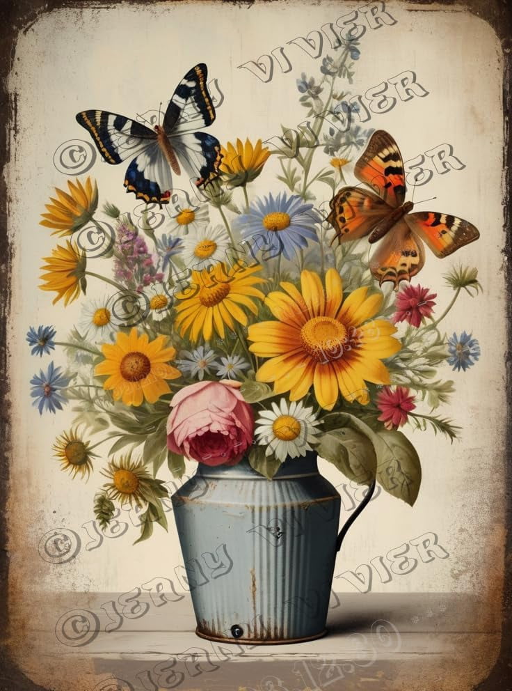 Wandposter Wildblumen – Aquarell-Blumendrucke Im Set (3 Stück), 30x40 Cm, Für Wohnzimmer & Schlafzimmer