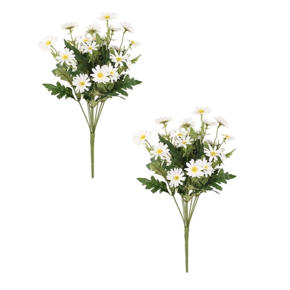 Wildflower Bouquet Verdsylv 2pc Large Faux Wildflowers Bouquet - 24 Heads Daisy Artificial Plants for Home Garden Porch Decor, Indoor Outdoor Decoration, Wildflower Porch Decor