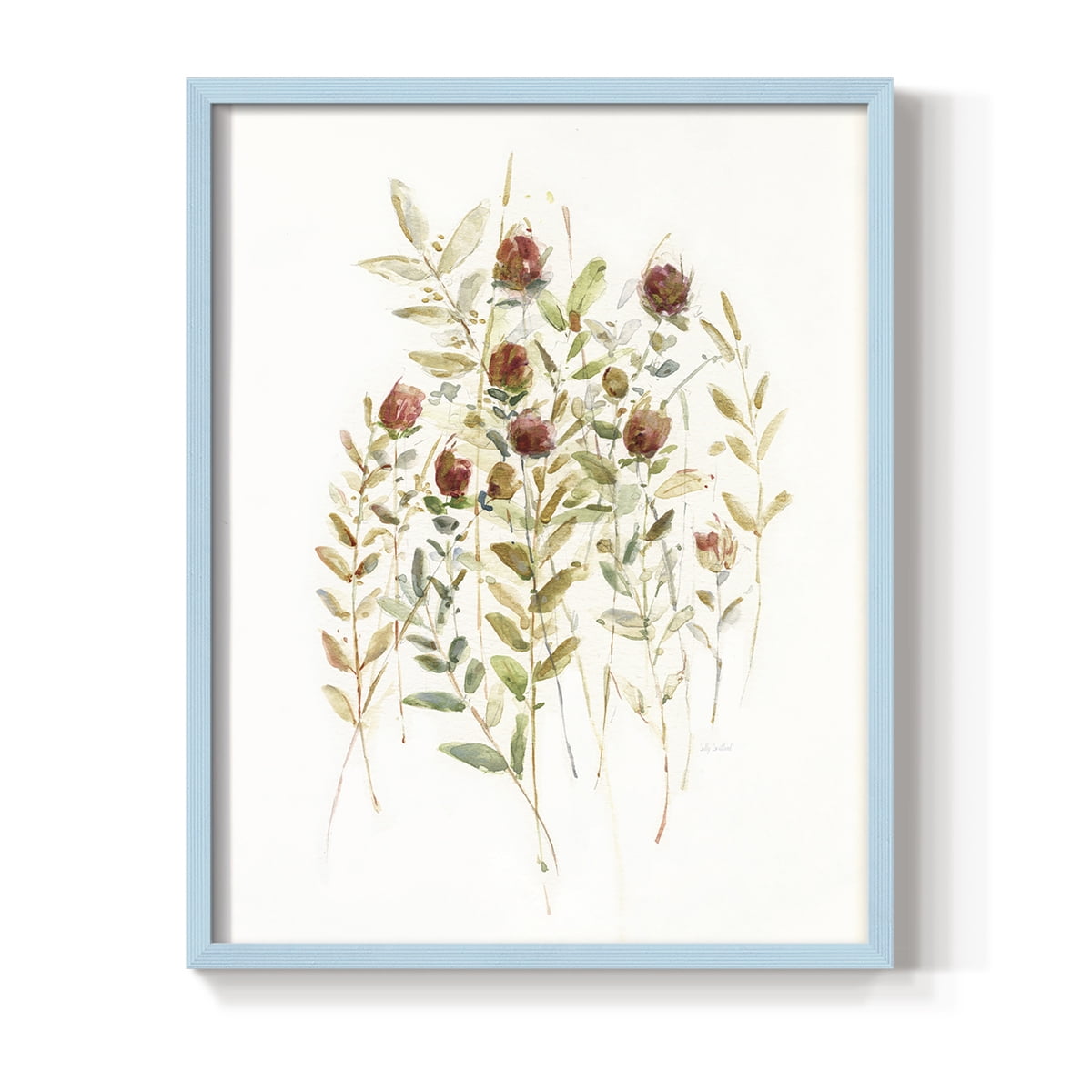 Wildflower Breeze II Framed Print - Solid Wood in Single Picture Frame Solid Wood 2 Framed Print