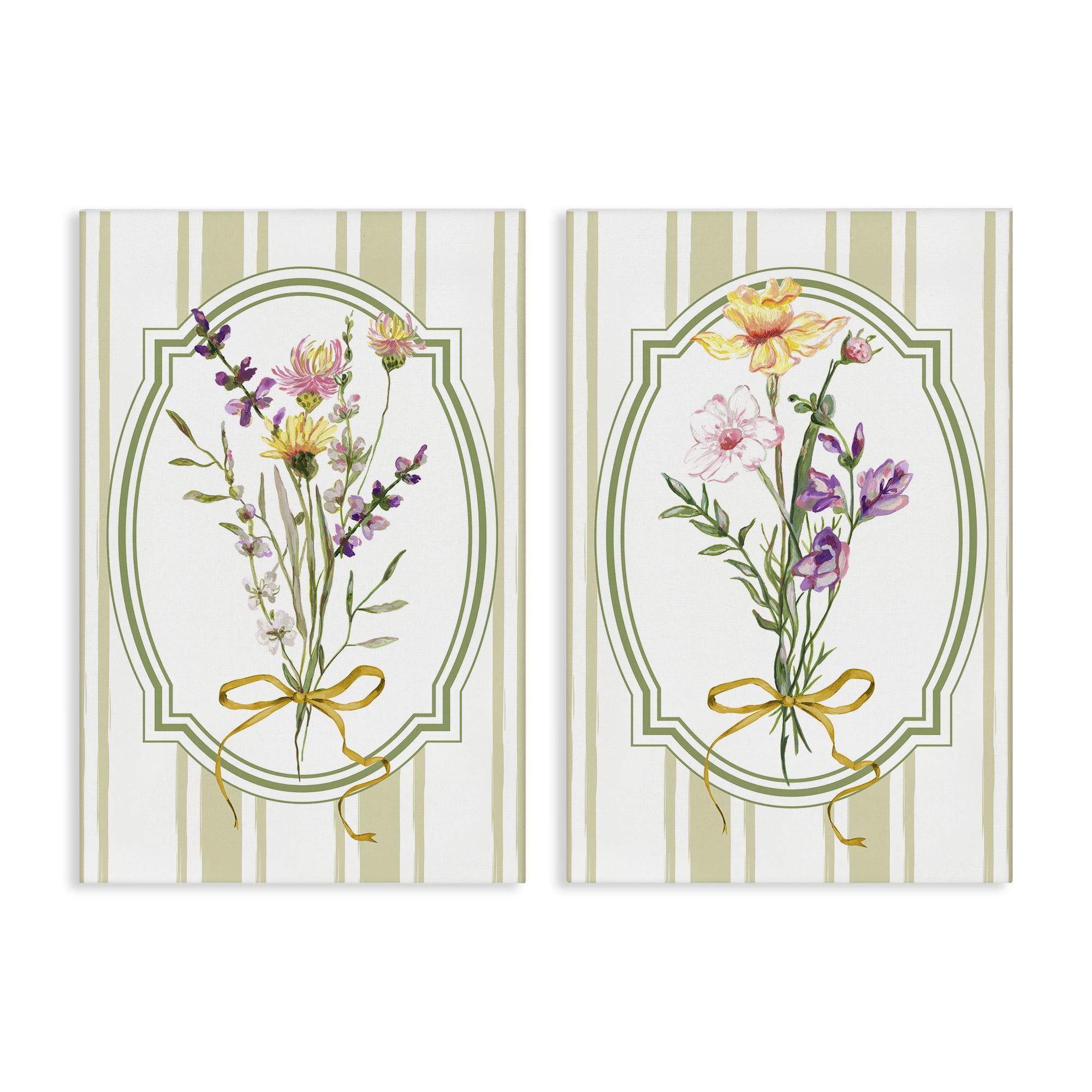 Wildflower Bundles Classic Stripes 2 Piece Canvas Wall Art Set, design by Adonna Ebrahimi