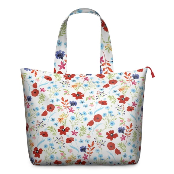 Wildflower Butterfly Illustration Weekender Bag Aesthetic Floral Print Duffel, Lightweight, Airplane Friendly, Multipurpose Tote