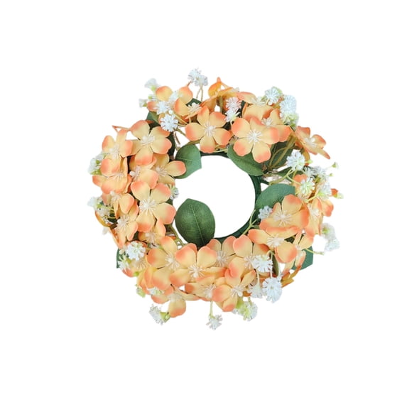 Wildflower Candle Ring, Multi-Flower Artificial Floral Wreath for Candle Holders, Perfect for Wedding and Home Table Decor, Romantic Ambiance Creation and Creative Gift