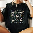 thumbnail image 1 of Wildflower Chicken T-shirt, Funny Ladies Chicken Shirt, Retro Chicken Lover Shirt, Floral Mom Shirt TH240513, 1 of 5