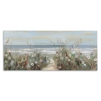 Stupell Industries Wildflower Coastline Beach Path Canvas Wall Art, design by Sally Swatland, 20 x 48