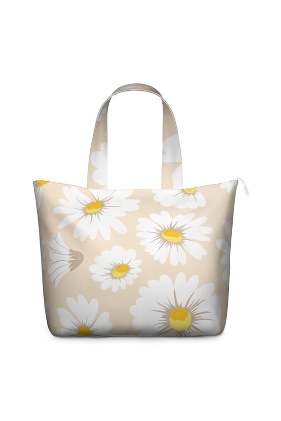 Wildflower Daisy Travel Tote Boho Vintage Weekender Bag, , Large Capacity, Adjustable Shoulder Strap
