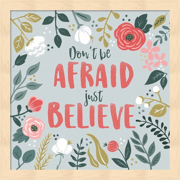 Wildflower Daydreams I Dont be Afraid by Laura Marshall, Framed Wall Art, 13.25W x 13.25H