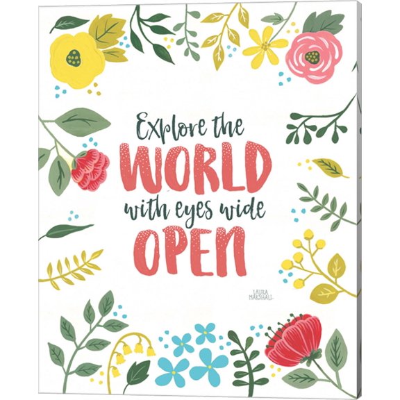 Wildflower Daydreams II v2 on White by Laura Marshall, Canvas Wall Art, 16W x 20H