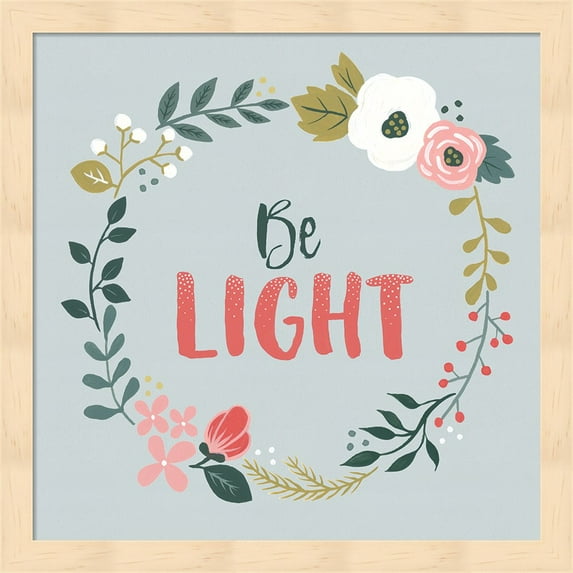 Wildflower Daydreams III Be Light by Laura Marshall, Framed Wall Art, 13.25W x 13.25H