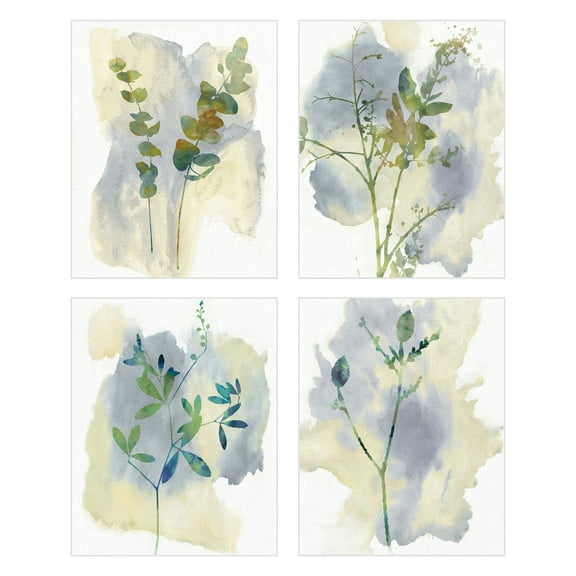 Wildflower Duet, Harmony, Lyrical, Symphony by Tania Bello Canvas Art Set of IV