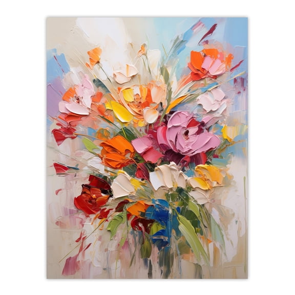 Wildflower Explosion Bright Floral Unframed Wall Art Print Poster Home Decor Premium