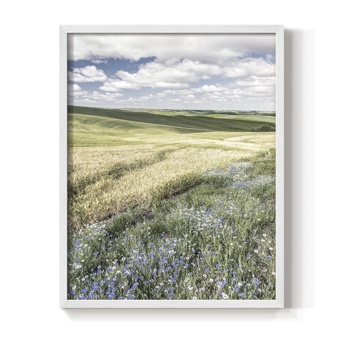 Wildflower Farm Framed Print - Solid Wood in Single Picture Frame Solid Wood 2 Framed Print