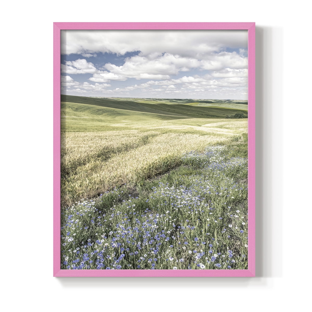 Wildflower Farm Framed Print - Solid Wood in Single Picture Frame Solid Wood 2 Framed Print