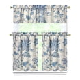 thumbnail image 1 of Wildflower Farmhouse Curtains 36 Inch - 3 Panel Rustic Bohemian Set with Vintage Floral Print, Rod Pocket Kitchen Window Drapes for Cottage Style, 1 of 6
