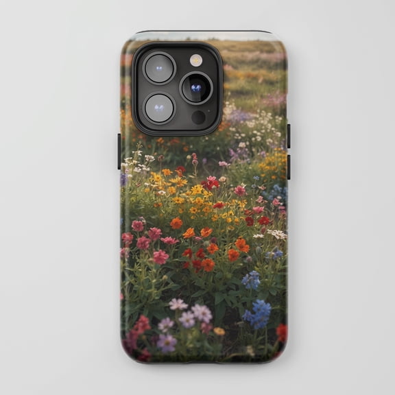 Wildflower Field For All iPhone Series Protective Phone Case Nature Photography Multi-color