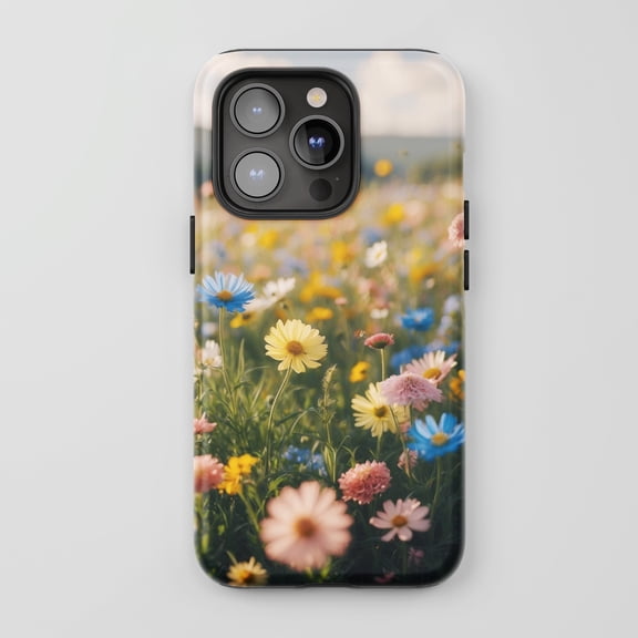 Wildflower Field For All iPhone Series Tough Phone Case Nature Colorful