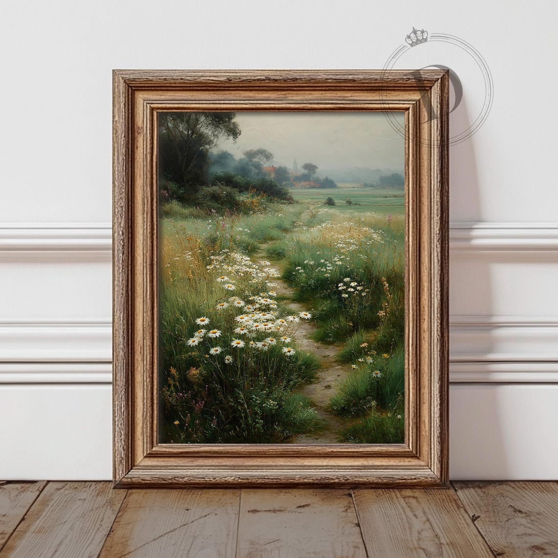 Wildflower Field Path Wall Art Print, Countryside Meadow Decor ...