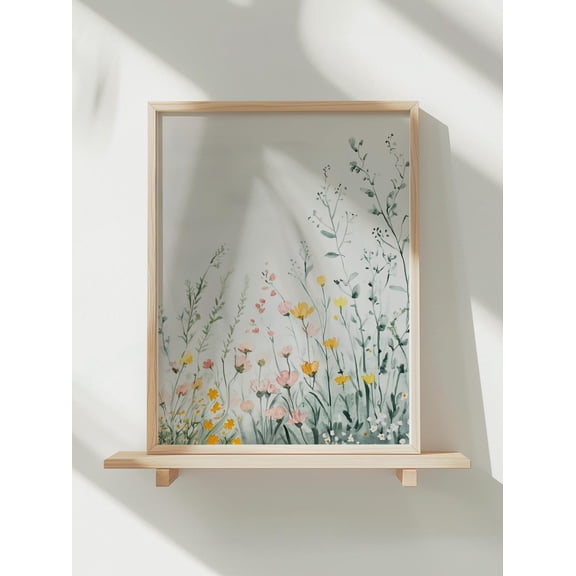 Wildflower Field : Spring Meadow Art Unframed Paper Print