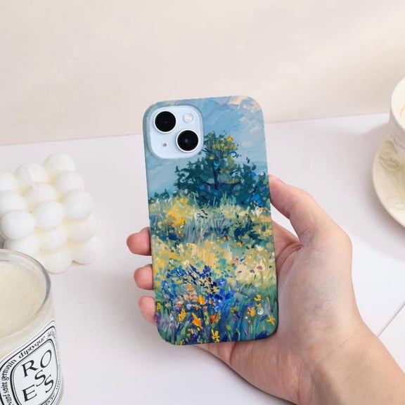 Wildflower Field Tough Phone Case, Colorful Floral Protective Matte Cover Compatible with iPhone 17E