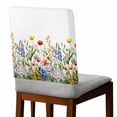 thumbnail image 1 of Wildflower Floral Chair Covers Set of 4 Multicolor Spring Flower Leaves Rustic Chair Back Covers Stretch Removable Washable Slipcovers Protector for Dining Room Kitchen Party Decor, 1 of 5