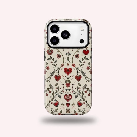 Wildflower Floral Vintage iPhone Case, Romantic Botanical Cover with iPhone 17 16 15 14 13 12 11 Pro Max