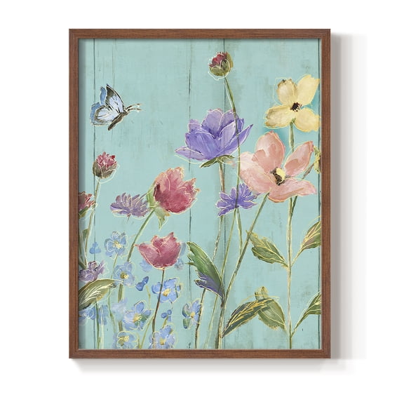 Wildflower Flutter III Framed Print - Solid Wood in Single Picture Frame Solid Wood 2 Framed Print