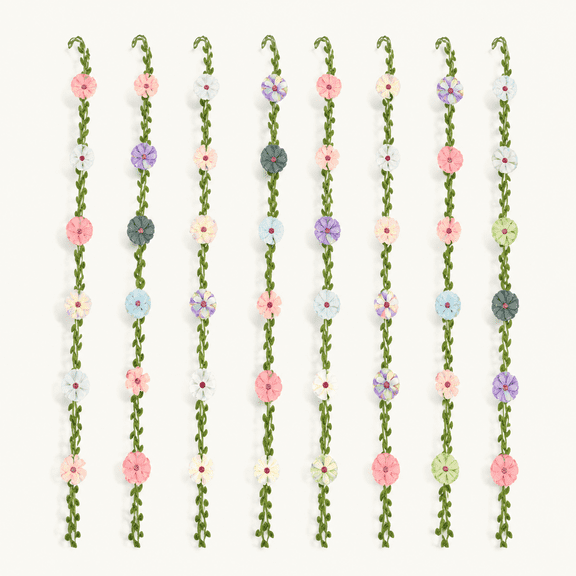 Wildflower Garland 31.5 ft Balloon Tassel Tails Garland Spring Party Decorations Flower Bridal Shower for Wedding Birthday Women Spring Summer Party Supplies