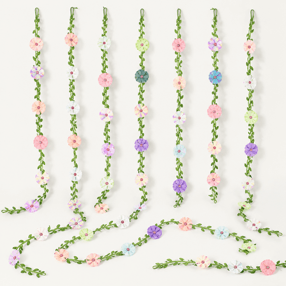 Wildflower Garland 31.5 ft Balloon Tassel Tails Garland Spring Party Decorations Flower Bridal Shower for Wedding Birthday Women Spring Summer Party Supplies