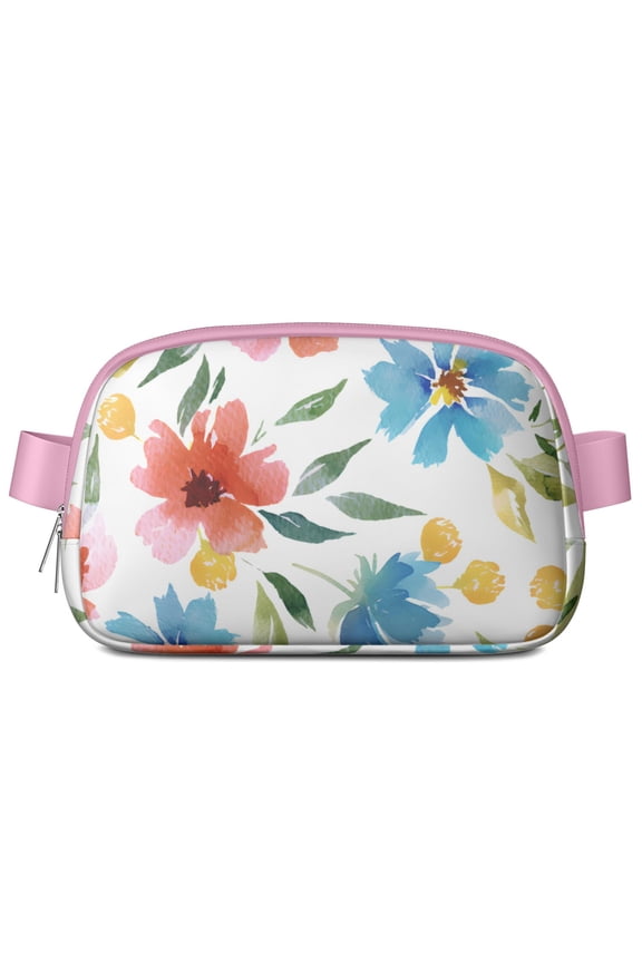 Wildflower & Hummingbird Fanny Pack – Vintage Floral Waist Bag with Botanical Country Garden Flair