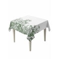 thumbnail image 1 of Wildflower Leaf Table Cloth, Green Floral Botanical White Watercolor Waterproof Tablecloth for Square Tables, Reusable Washable Fabric Table Cover for Restaurant Kitchen Dining Tables 60"x60", 1 of 6