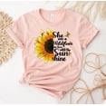 thumbnail image 1 of She Was A Wildflower In Love T-shirt Botanical Shirt Sunflower Gift Inspiring Summer Top Sunshine Tee Sun Lover Field Of Roses Is Yourself Boho Free Spirit, 1 of 3