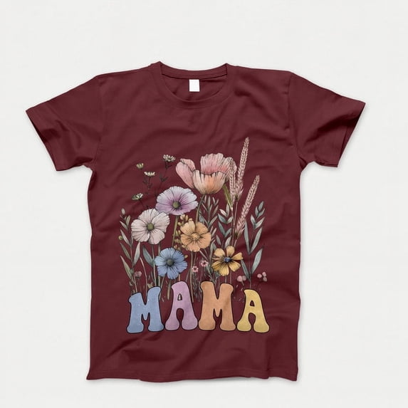 Wildflower Mama T-Shirt, Floral Boho Mother Shirt, Gift for Mom Grandma, Mother's Day Tee , Mother's Day Gift