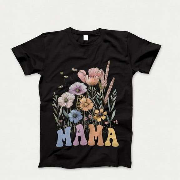 Wildflower Mama T-Shirt, Floral Boho Mother Shirt, Gift for Mom Grandma, Mother's Day Tee , Mother's Day Gift